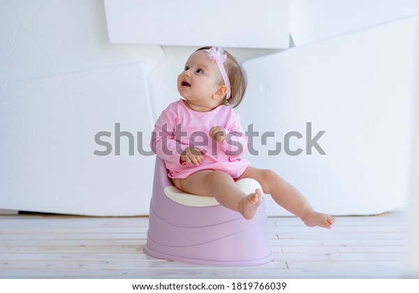 Little Girl Sitting White Room On Stock Photo 1819766039 | Shutterstock