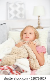 Little Girl Sore Throat Lying On Stock Photo 328726817 | Shutterstock