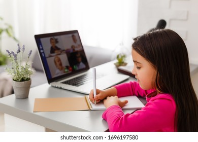 Little Girl Studying Computer Stock Photo 1696197580 | Shutterstock