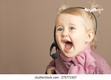 Little girl thrilled to receive happy news by phone