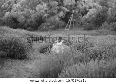 Similar – Image, Stock Photo Little girl jumping on a path of wooden boards in a wetland