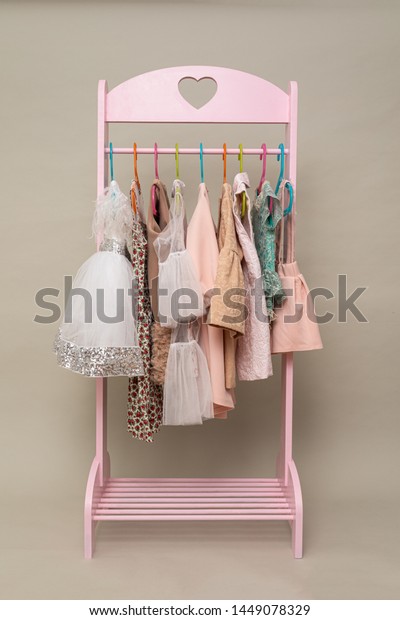 Little Girls Clothes On Hanger Rack Stock Photo Edit Now 1449078329