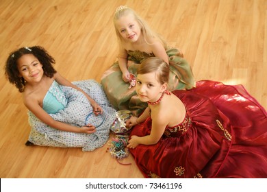 Little Girls Playing Dress Up