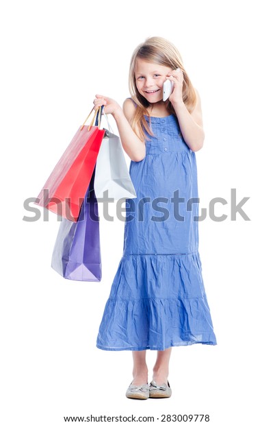 Little Gossip Girl Full Length Cute Stock Photo Edit Now