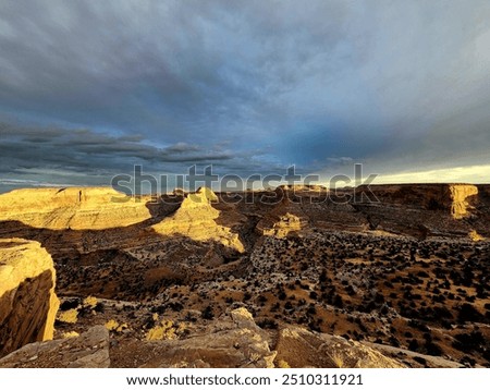 Similar – Wüstenlandschaft der Bardenas Real in Navarra Spanien