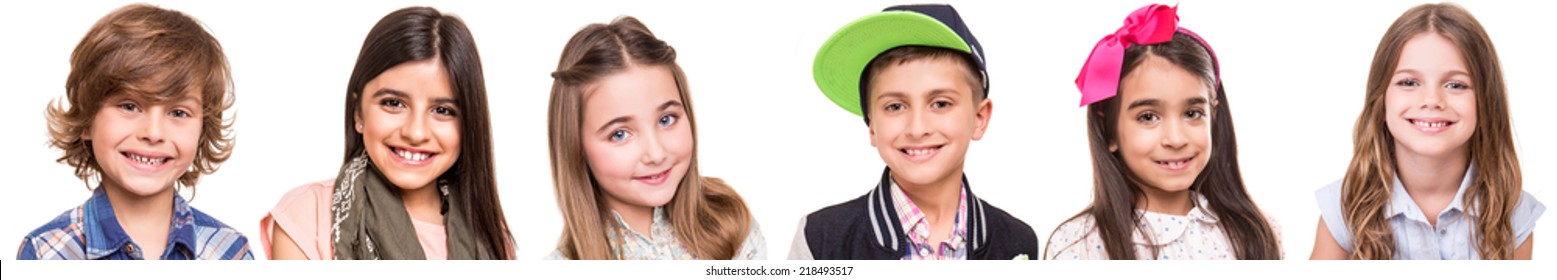 Little Group Of Beautiful Kids Portraits - Collage