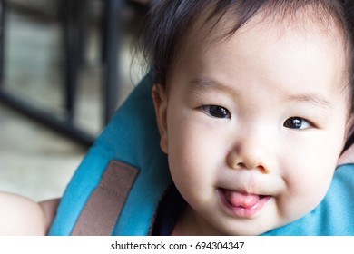 Little Happy Baby Sitting On Chair Stock Photo 694304347 | Shutterstock