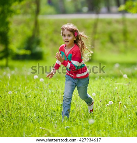 Similar – Small child with long blond hair