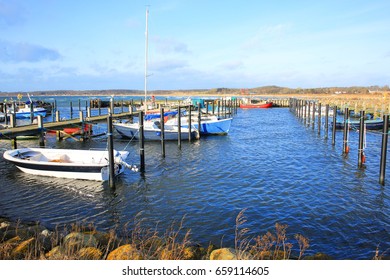 Little Harbor On Funen Island, Denmark