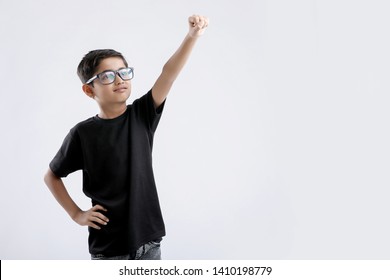 Little Indian Boy In A Superman Pose