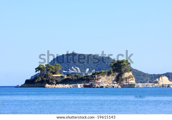 Little island Cameo with footbridge Laganas\
Zakynthos island