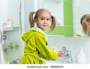 Child Little Girl Washing Her Hands Stock Photo (Edit Now) 723174628