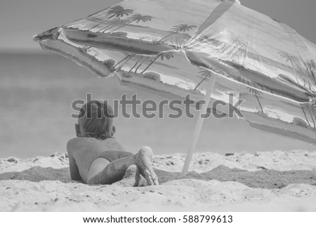 Similar – Image, Stock Photo le fin sable Colour photo