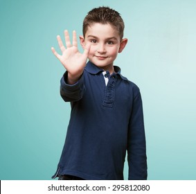 Little Kid Showing 5 Fingers