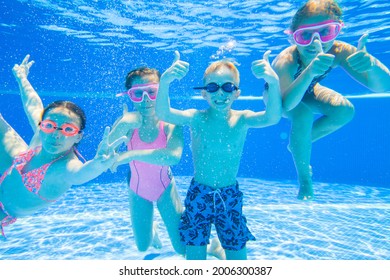 Little Kids Swimming Pool Underwater Stock Photo 2006300387 | Shutterstock