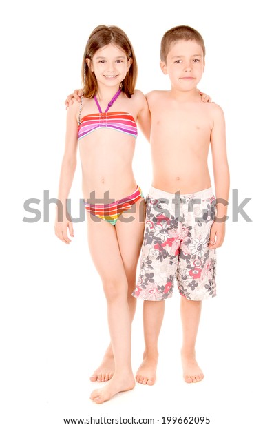 kids in swimsuits