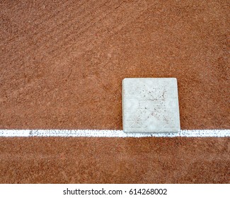 Little League Bases On High School Baseball Diamond.