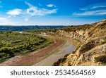 Little Missouri River in Theodore National Park in North Dakota