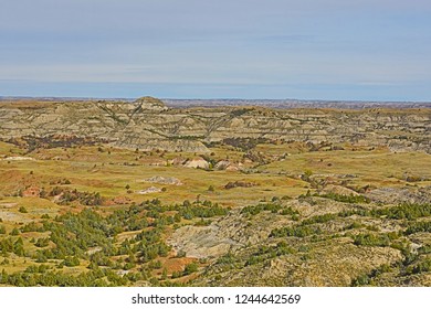 Little Missouri River Valley In North Dakota