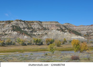 Little Missouri River Valley In North Dakota