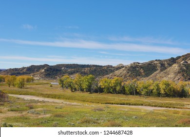 Little Missouri River Valley In North Dakota