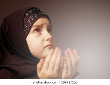 Little Muslim Girl Praying