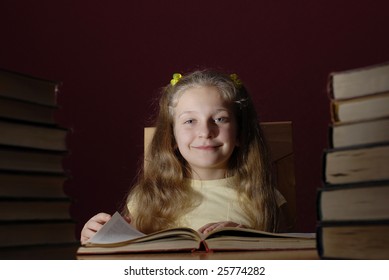 Little Nastia Her Books Stock Photo 25774282 | Shutterstock