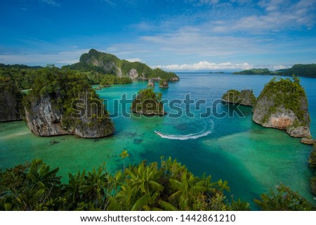Little paradise falls to earth in the eastern tip of Indonesia, the island of Triton district, Kaimana Papua Indonesia
