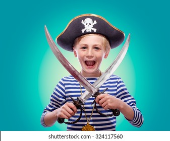 Little Pirate Boy With Cutlass