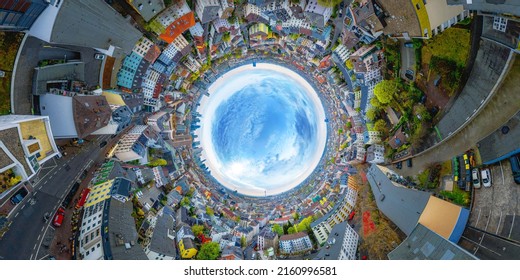 Little Planet Frankfurt Aerial Rabbit Hole