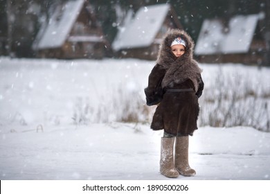 traditional russian winter coat