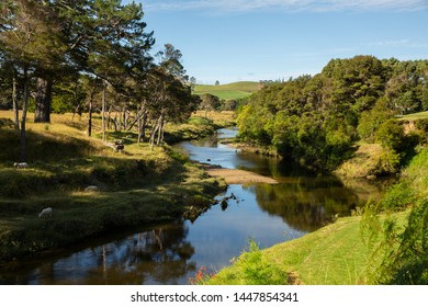 A Little River Of New Zealand In The Countryside