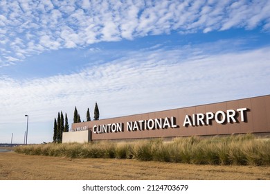 Little Rock, Arkansas - January 28, 2022: Bill And Hillary Clinton National Airport (LIT) Entrance