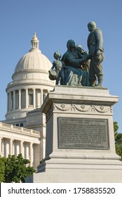 LITTLE ROCK, ARKANSAS, USA - JULY 25, 2019: Monument to the Confederate Women of Arkansas at the Arkansas State Capitol grounds.