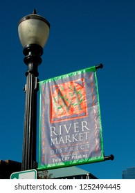 Little Rock, Arkansas, USA, River Market District, Sign, October 9, 2004