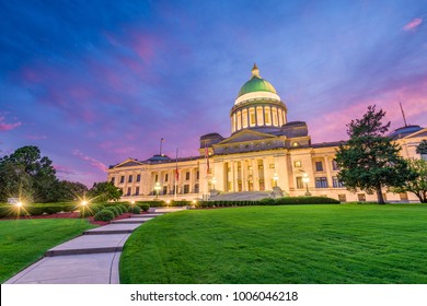 Little Rock, Arkansas, USA At The State Capitol.