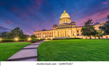 Little Rock, Arkansas, USA At The State Capitol.