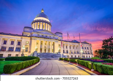 Little Rock, Arkansas, USA At The State Capitol.