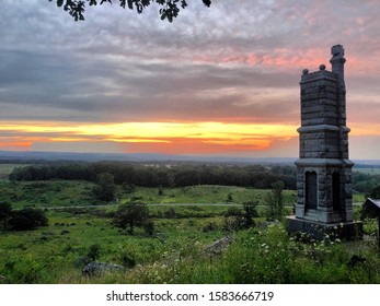 Little Round Top Castle At Dusk