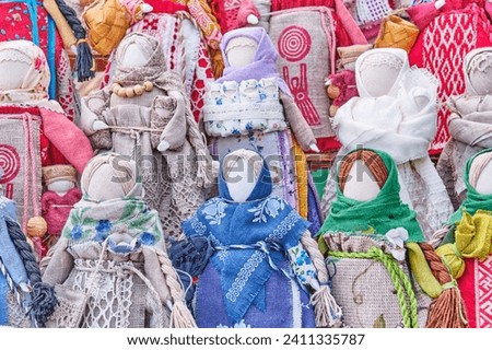 Little slavic folk rag dolls - mascots associated with heathen traditions. Materials - cotton, linen, yarn, braid. Handmade souvenirs or gifts on fair.