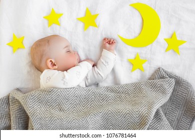 Royalty Free Baby Sleeping On Moon Stock Images Photos Vectors