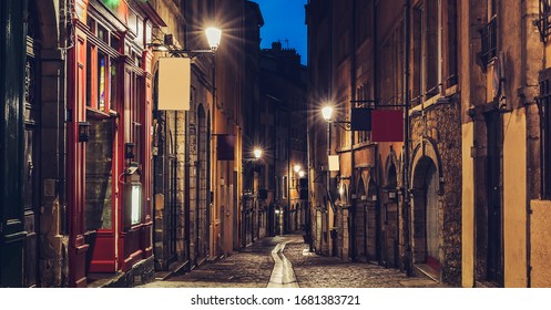 Little Street In Old Lyon, France