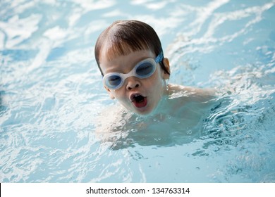 Boy Braces Swimming Laughing Stock Photo (Edit Now) 122082508