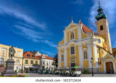 Little Tourist Train On The Square In Győr City In Hungary