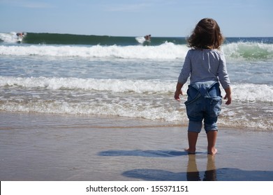 Little Two Year Old Girl Beach Stock Photo 155371151 | Shutterstock