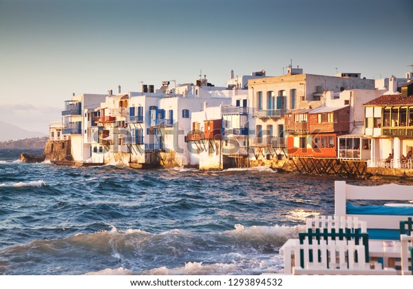 Little Venice Sunset Mykonos Greece Luxury Stock Photo Edit Now 1293894532