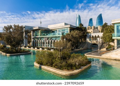 The Little Venice water park is located on the Baku Boulevard in Baku city capital of Azerbaijan