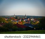 The little Village Neunkirchen Odenwald in Germany