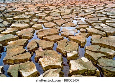 little water left on cracked earth