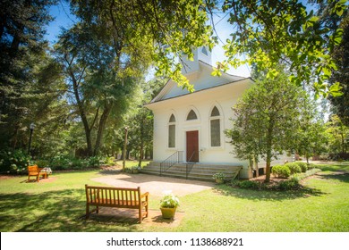 A Little White Wedding Chapel Somewhere In The American South. 